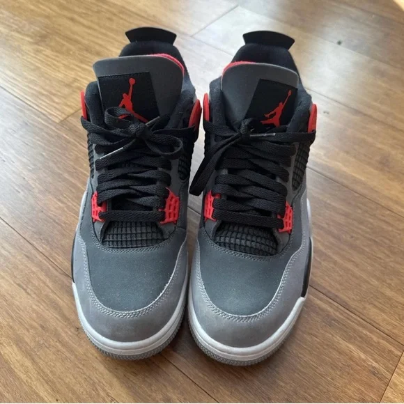 Men's Size 9 - Nike Air Jordan 4 Retro Dark Grey Infrared 23 Black DH6927061 - Picture 1 of 6